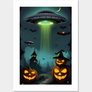 UFo Halloween Posters and Art